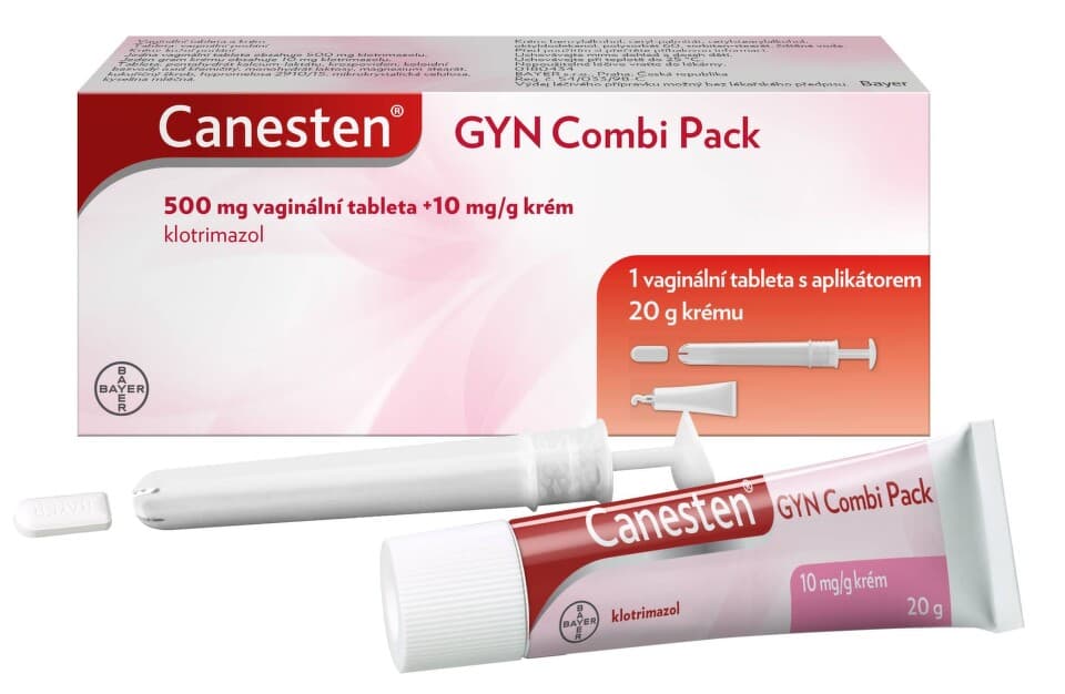 Canesten gyn combi pack 500mg + 10mg/g vaginální tableta a krém