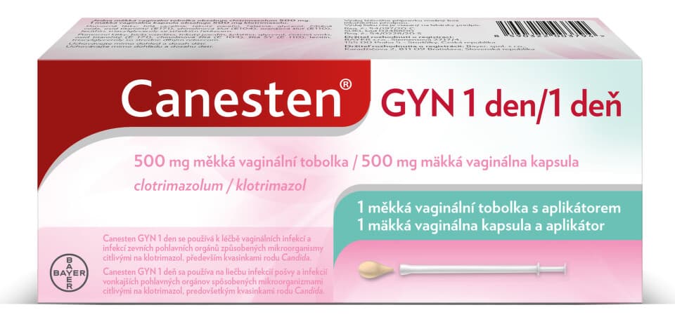 Canesten GYN 1 den 500mg vaginální měkké tobolky 1 ks