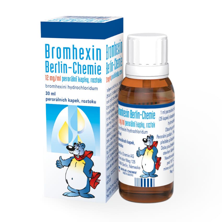 BROMHEXIN Berlin - Chemie 12mg/ml perorální kapky, roztok 30 ml