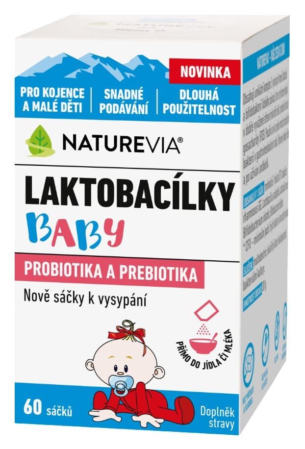 NatureVia Laktobacílky baby 60 sáčků