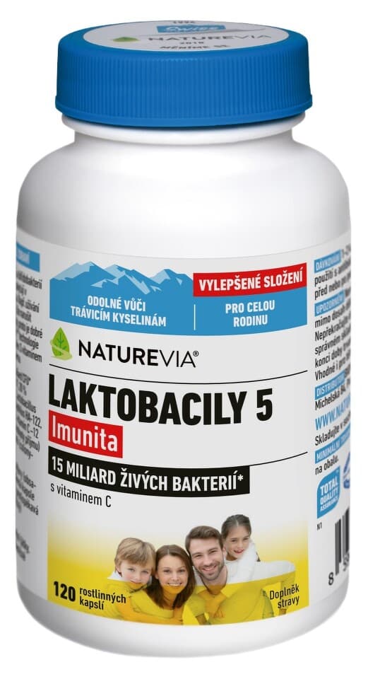 NatureVia Laktobacily 5 Imunita 120 kapslí