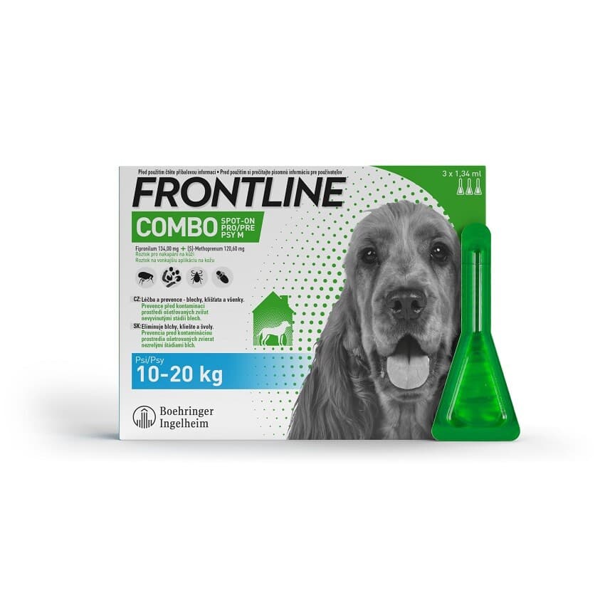 Frontline Combo Spot on Dog 10-20kg pipeta 3 x 1.34 ml