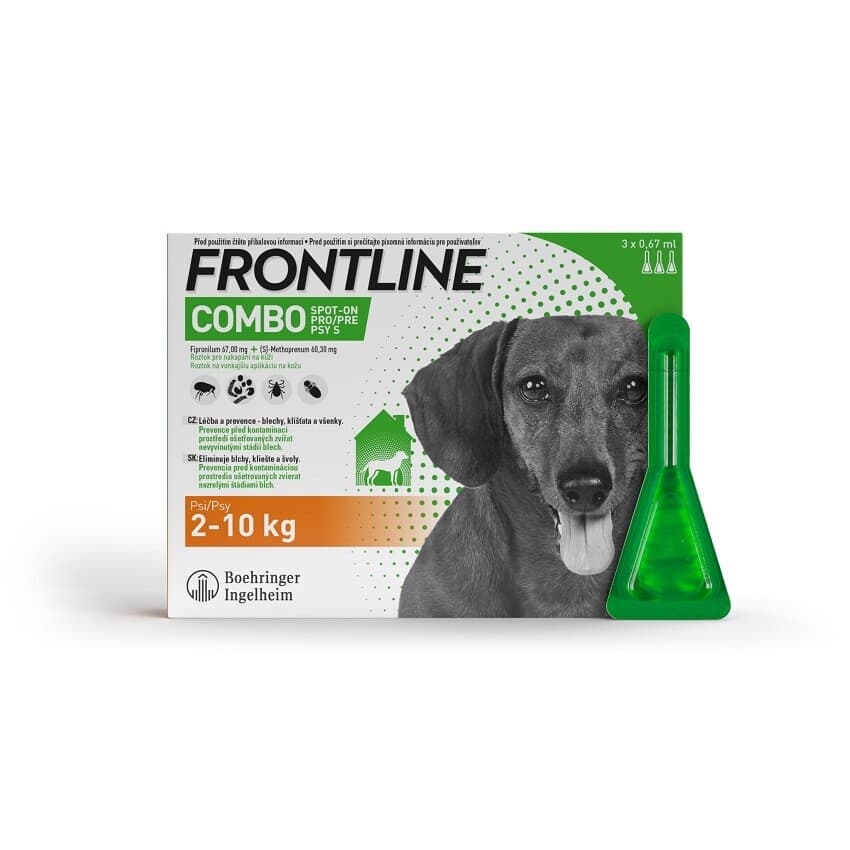 Frontline Combo Spot on Dog 2 - 10kg pipeta 3 x 0.67 ml