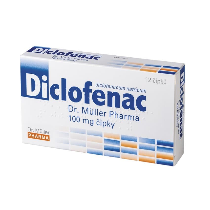 Diclofenac DR. MÜLLER PHARMA 100 mg čípek 12 ks