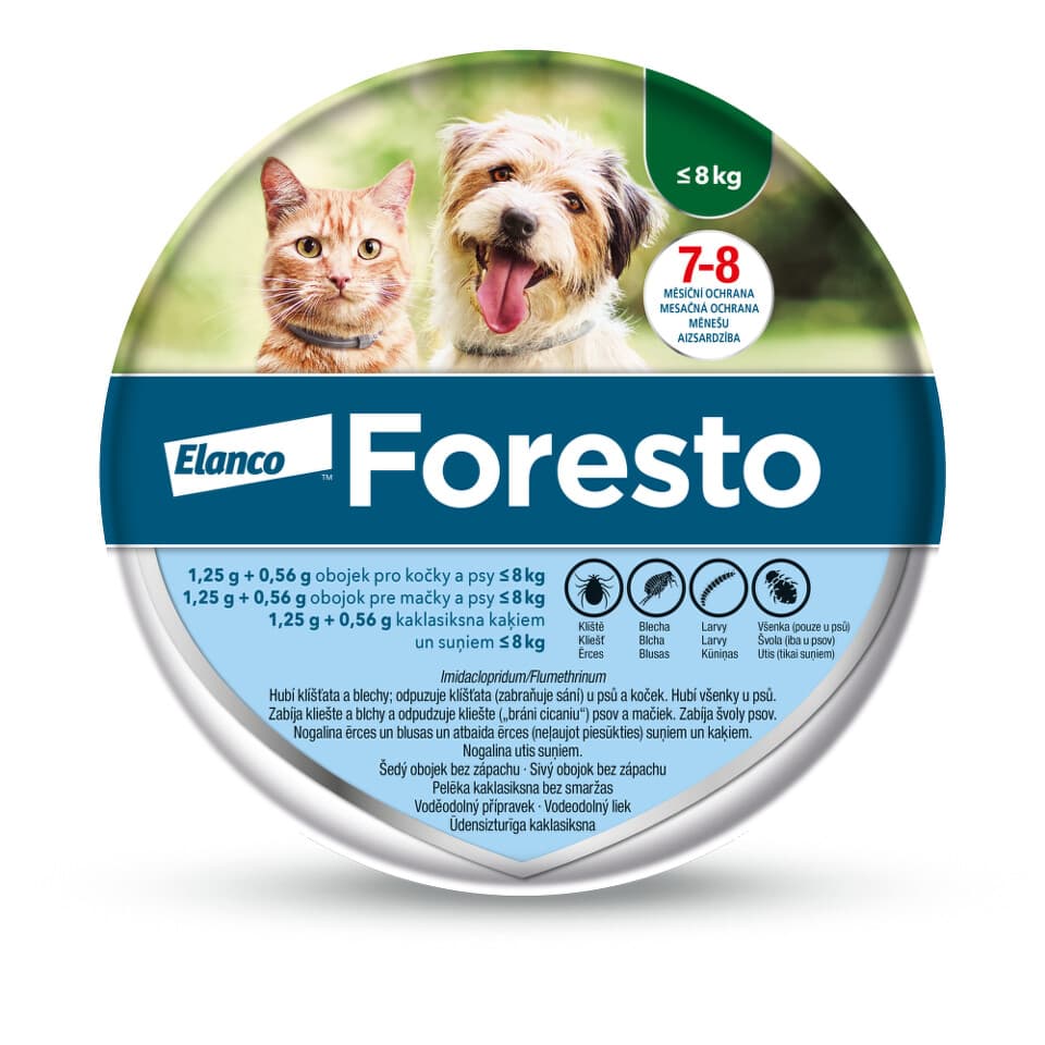 Foresto 1.25 g+0.56 g obojek pro kočky a psy do 8 kg 38cm