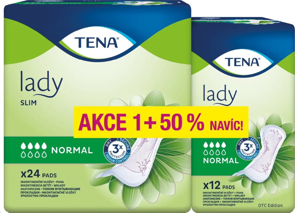 TENA Lady Slim Normal + 50 % navíc inkontinenční vložky 36 ks