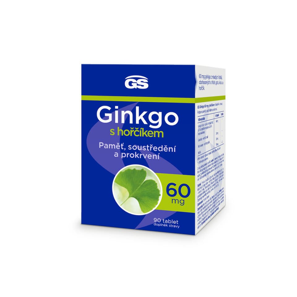 GS Ginkgo 60 mg s hořčíkem 90 tablet