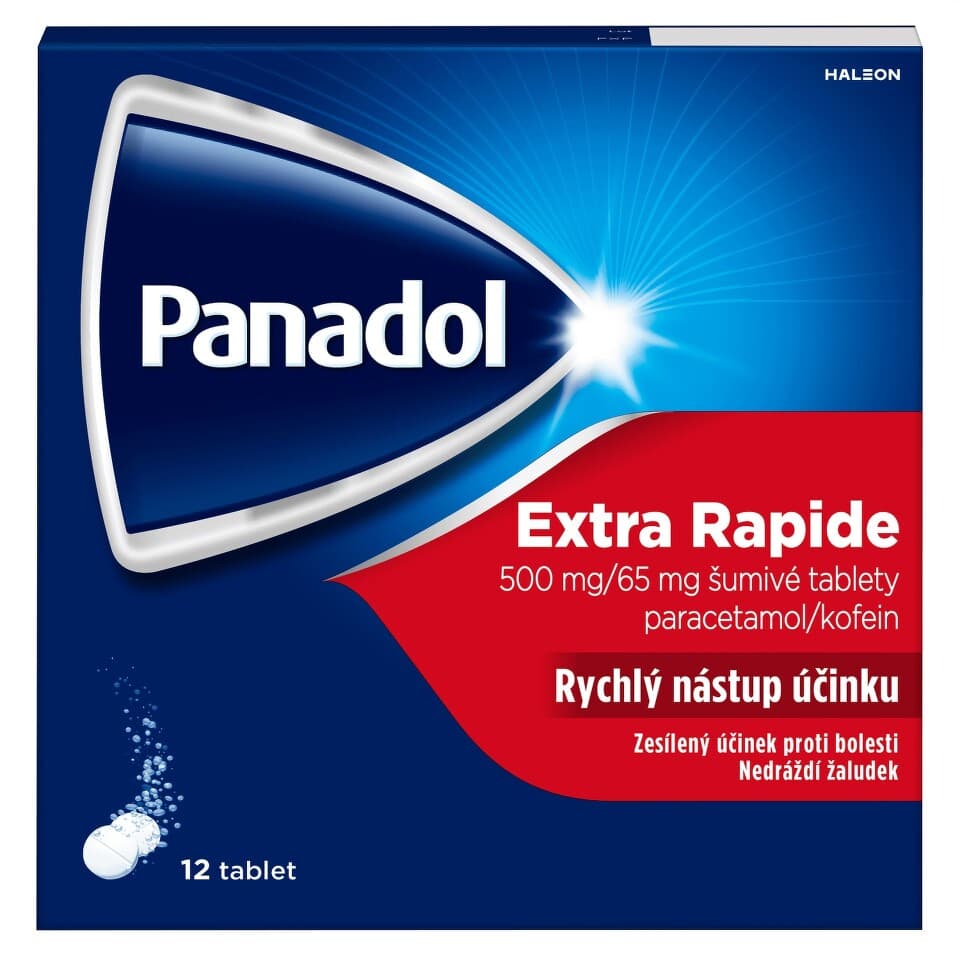 Obrázek produktu Panadol Extra Rapide 500 mg/65 mg, 12 šumivých tablet