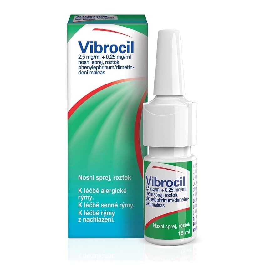 Vibrocil nosní sprej při léčbě rýmy 15 ml