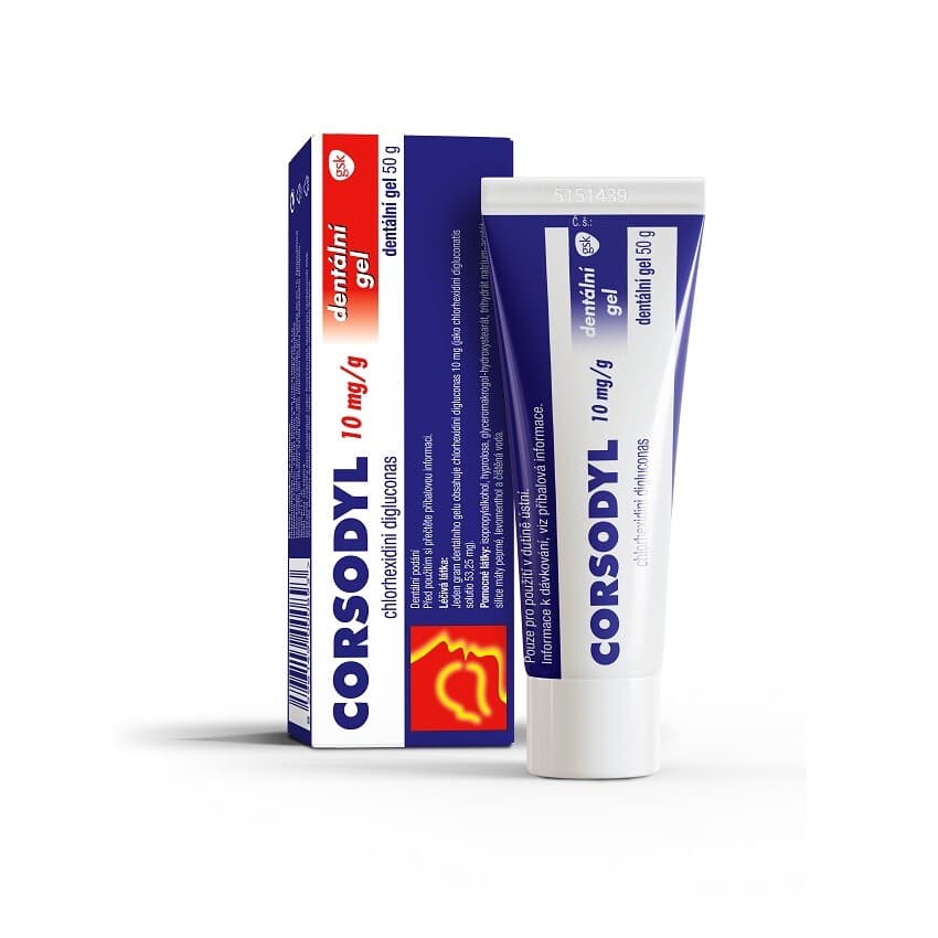 CORSODYL 10 mg/g dentální gel 50 g