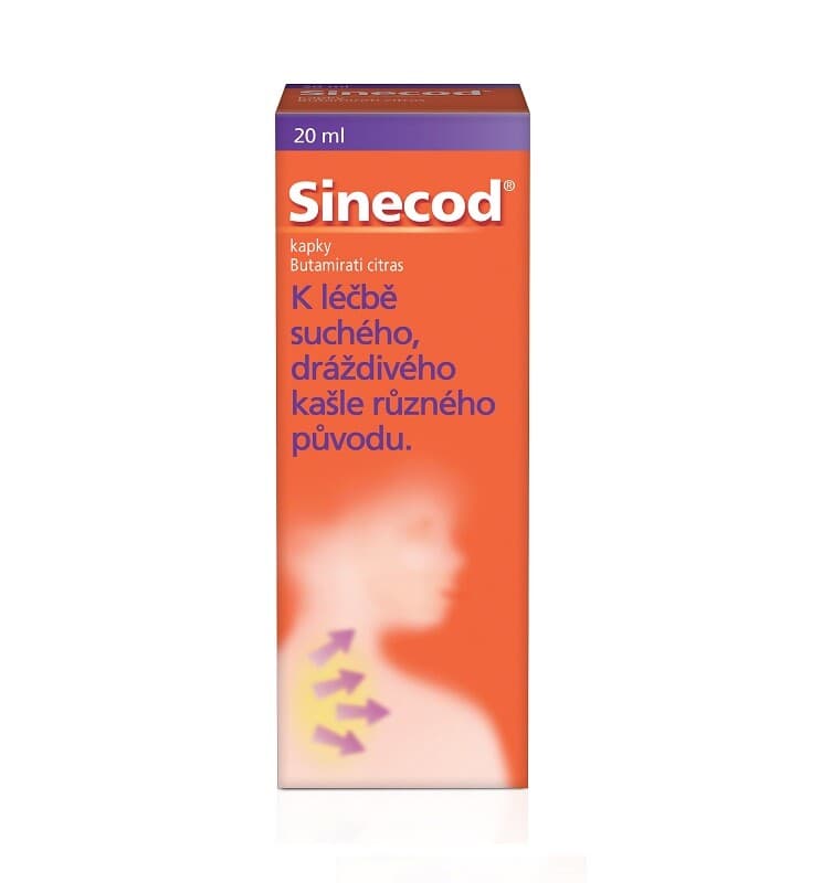 Sinecod 5 mg/ml, kapky pro děti proti suchému kašli 20 ml