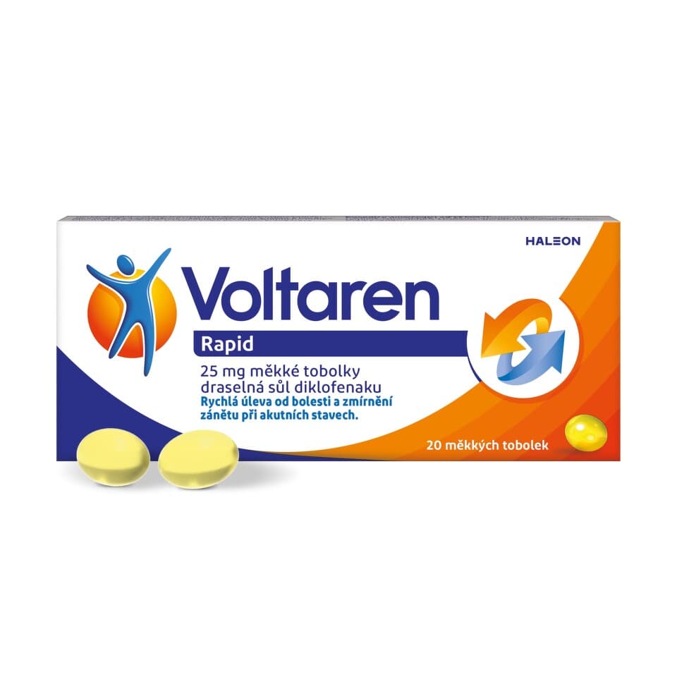 Voltaren Rapid 25 mg měkké tobolky proti bolesti 20 tobolek