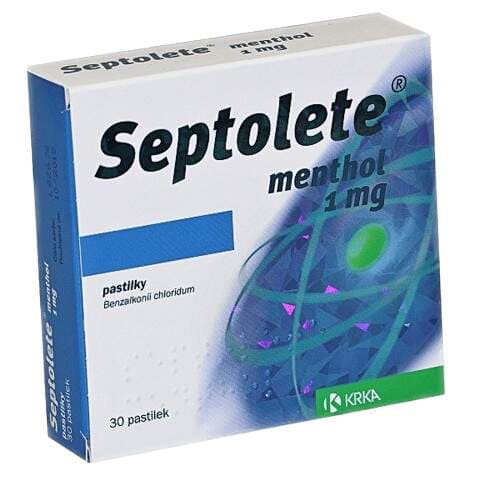 Septolete menthol 1 mg pastilka 30 ks
