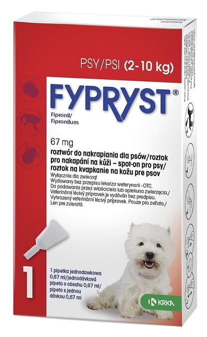 Obrázek produktu Fypryst 67mg spot-on pro psy 2-10kg 1x0.67ml