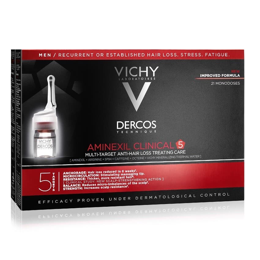 VICHY DERCOS Aminexil Clinical 5 muži 6ml 21 ks
