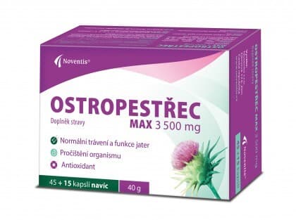 Ostropestřec Max 3500 mg 60 kapslí