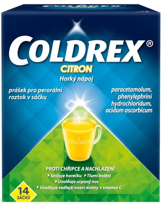 COLDREX HORKÝ NÁPOJ CITRON sáčky 14 ks