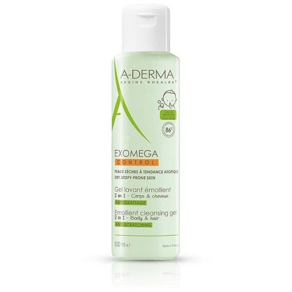 A-DERMA Exomega CONTROL Zvláčňující mycí gel 2 v 1 500 ml
