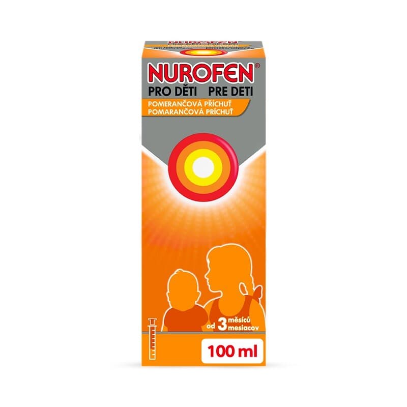 NUROFEN PRO DĚTI POMERANČ 20 mg / ml perorální suspenze 100 ml
