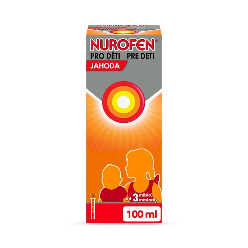 NUROFEN PRO DĚTI JAHODA 20 mg/ml perorální suspenze 100 ml