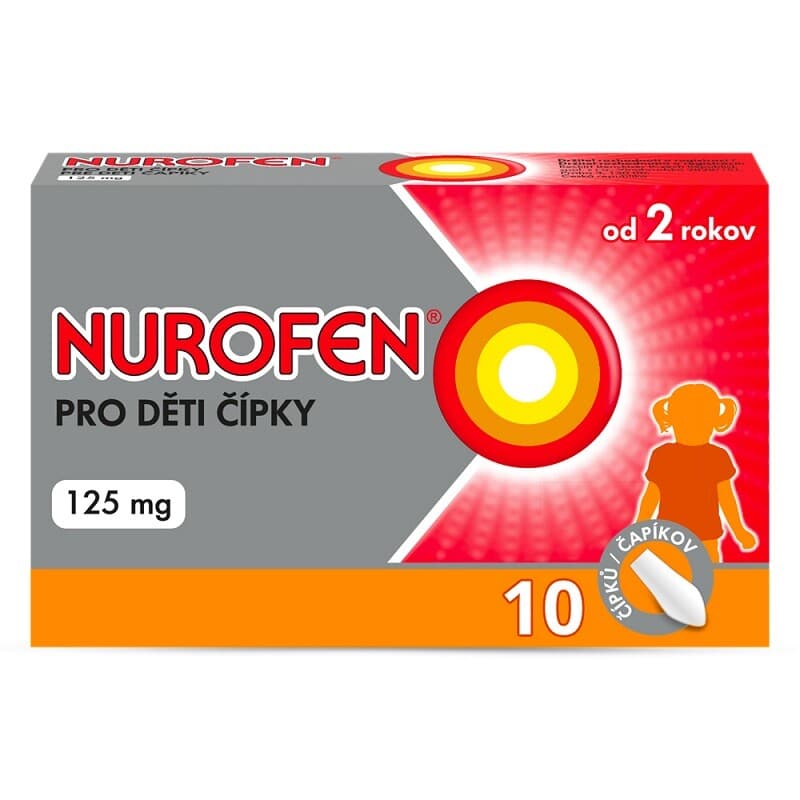 NUROFEN PRO DĚTI 125 mg čípek 10 ks