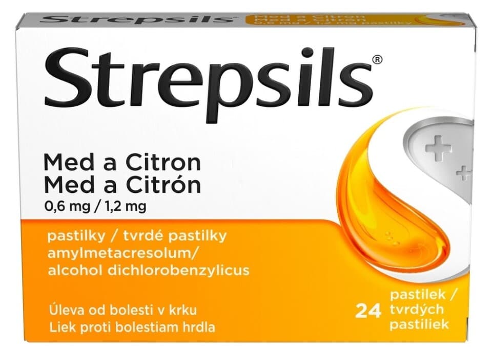 Strepsils med a citron pastilky 24 ks