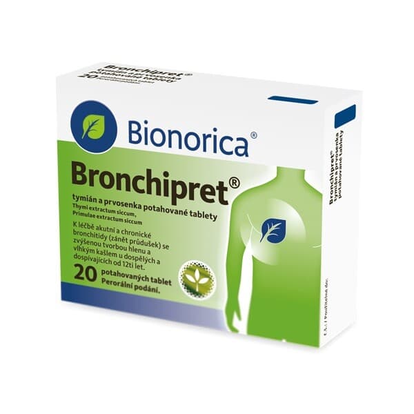 Bronchipret tymián a prvosenka tablety 20 ks