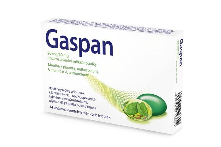 Gaspan 90 mg/50 mg enterosolventní měkké tobolky 14 ks