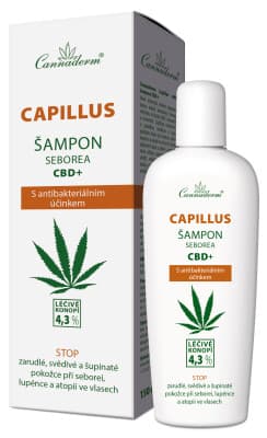 Cannaderm Capillus seborea šampon CBD + 150 ml