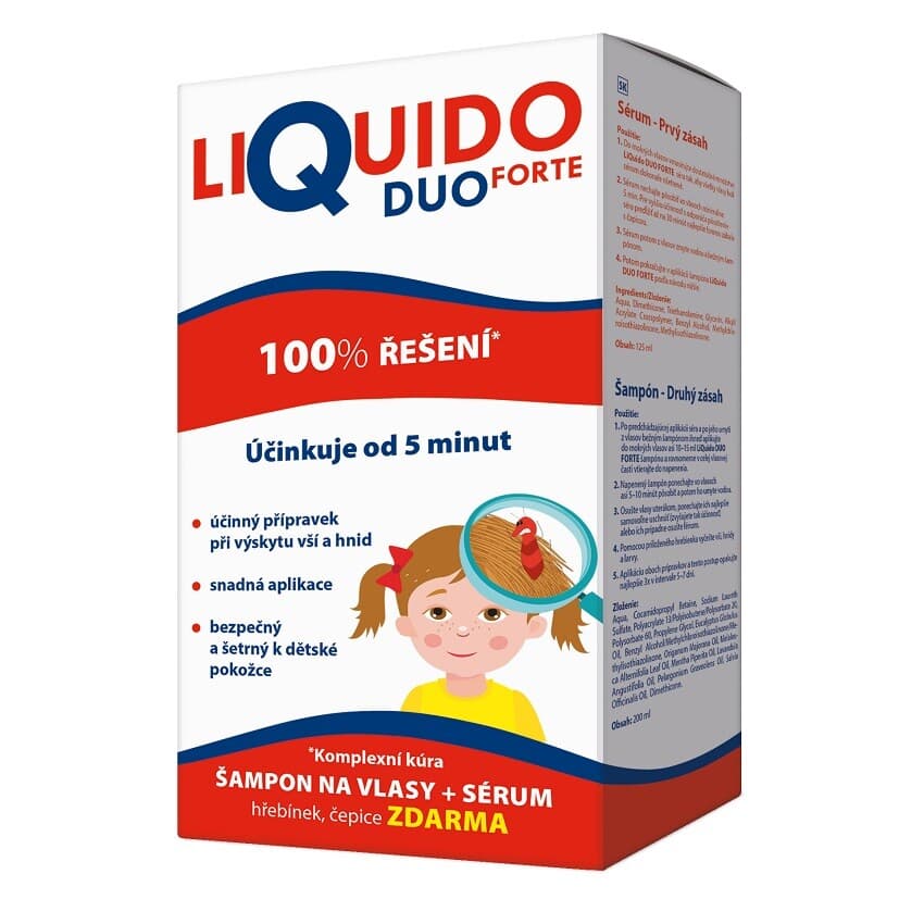 LiQuido DUO Forte šampon na vši 200 ml + sérum