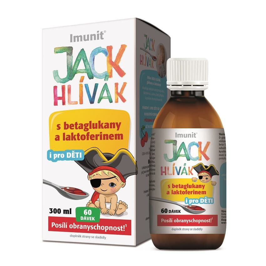 Obrázek produktu Hlíva JACK HLÍVÁK sirup 300 ml glukany + laktoferin