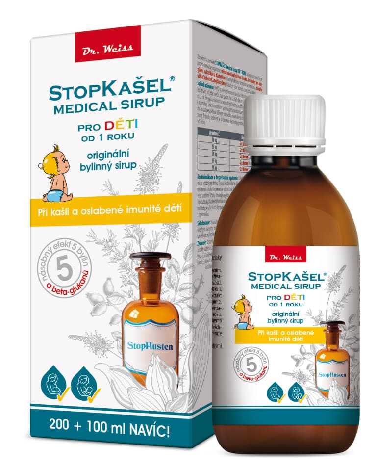 STOPKAŠEL Medical sirup OD 1 ROKU 200 + 100ml NAVÍC