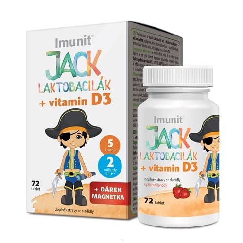 Obrázek produktu Laktobacily JACK LAKTOBACILÁK Imunit + vit.D3 72 tablet
