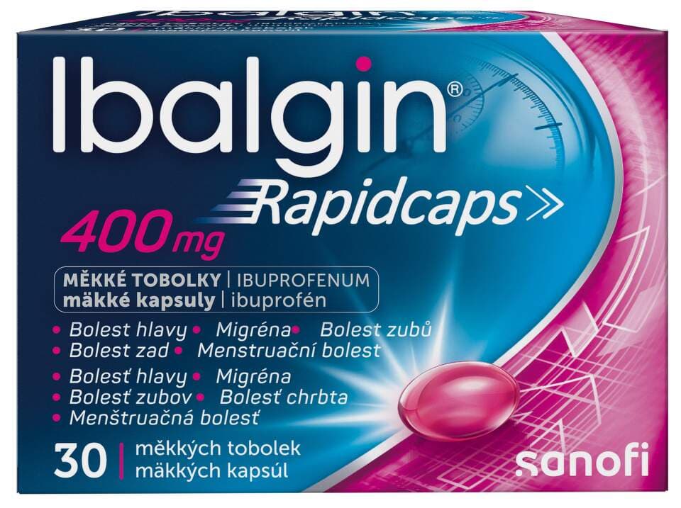 Ibalgin Rapidcaps 400 mg 30 měkkých tobolek