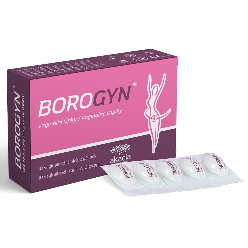 Obrázek produktu Borogyn vaginální čípky 2g 10 ks čípků