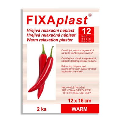 FIXAplast WARM kapsaicínová hřejivá náplast 12x16cm 2ks