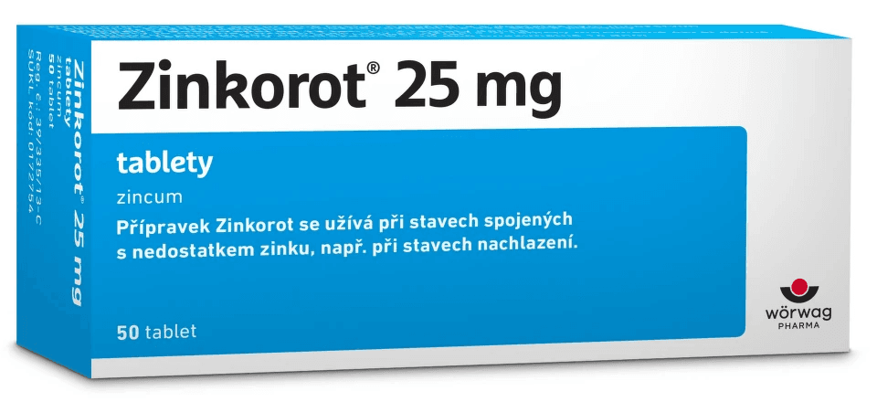 Zinkorot 25 mg 50 tablet