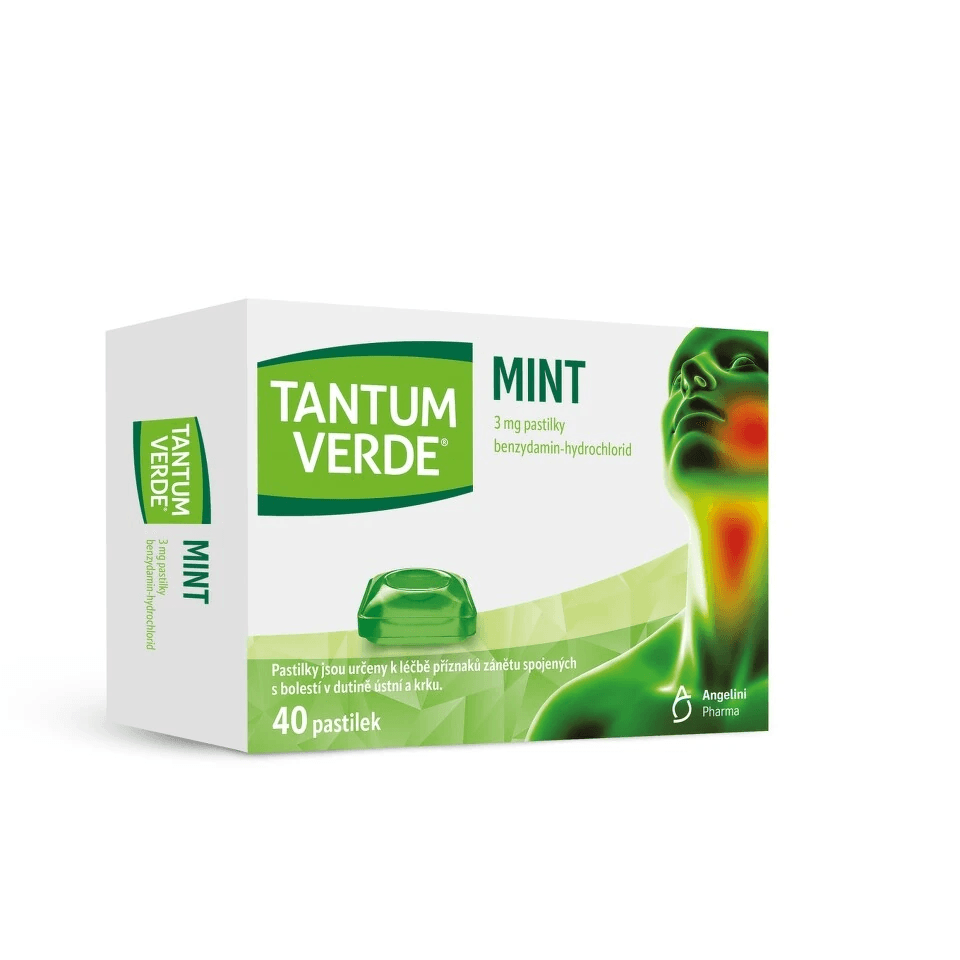 Tantum Verde Mint 3 mg pastilky 40 ks