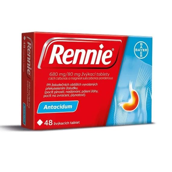 Rennie 48 žvýkacích tablet