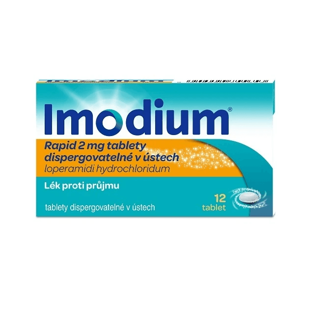 Imodium Rapid 2 mg 12 dispergovatelných tablet