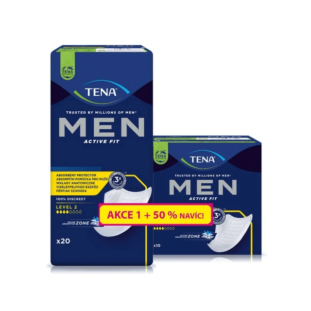 TENA Men Level 2 inkontinenční vložky +50% navíc 30ks