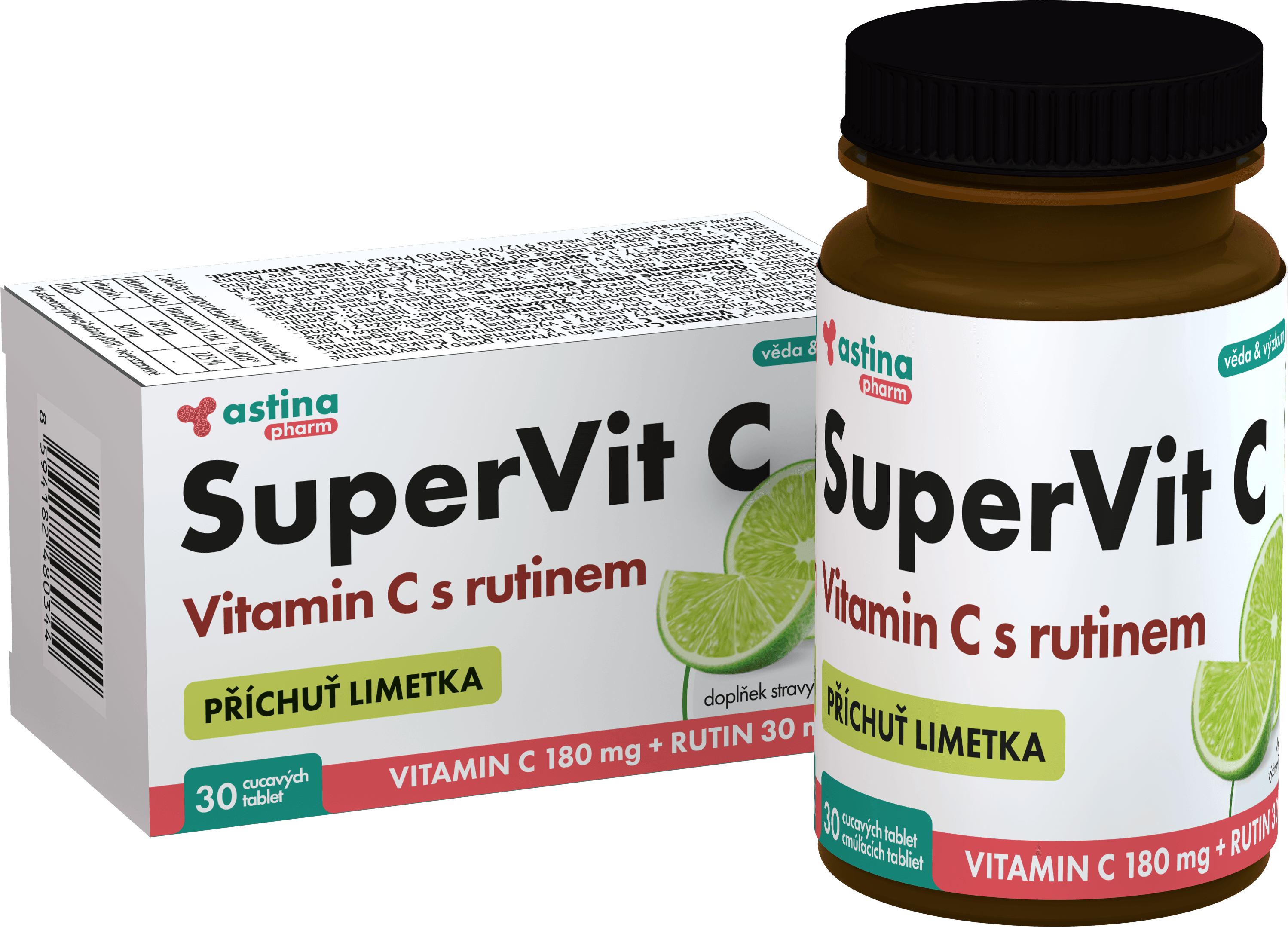 Astina Supervit C s rutinem limetka 30 tablet