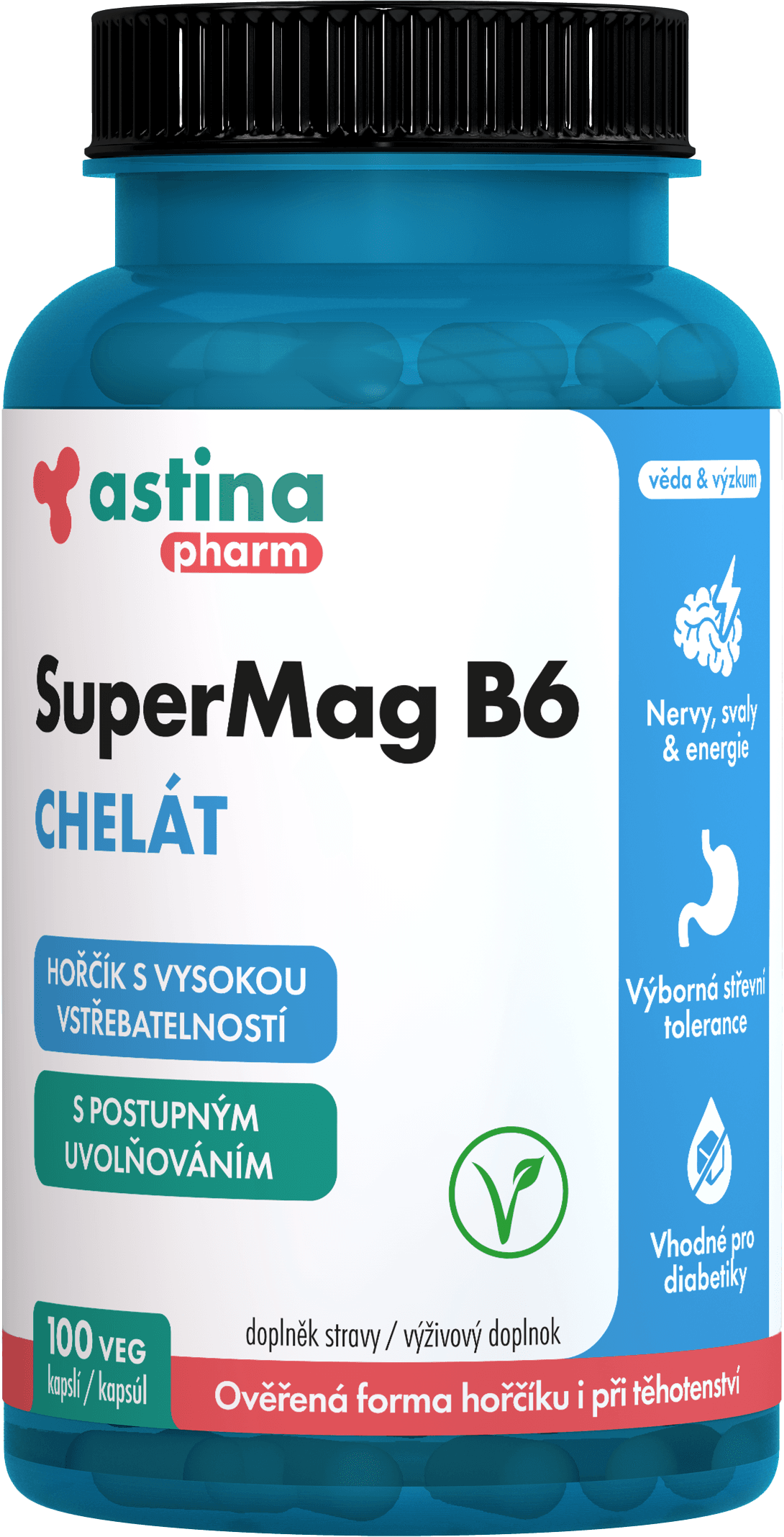 Astina SuperMag B6 chelát 100 kapslí