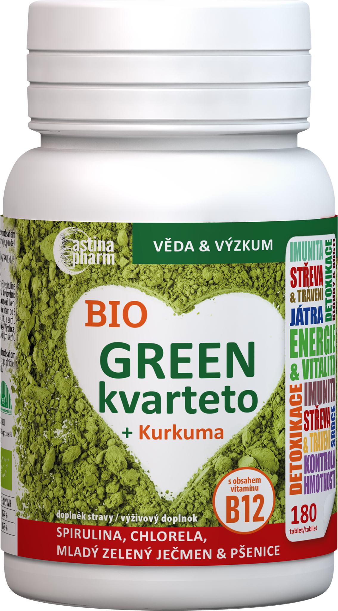 Obrázek produktu Astina BIO Green kvarteto s kurkumou 180 tablet