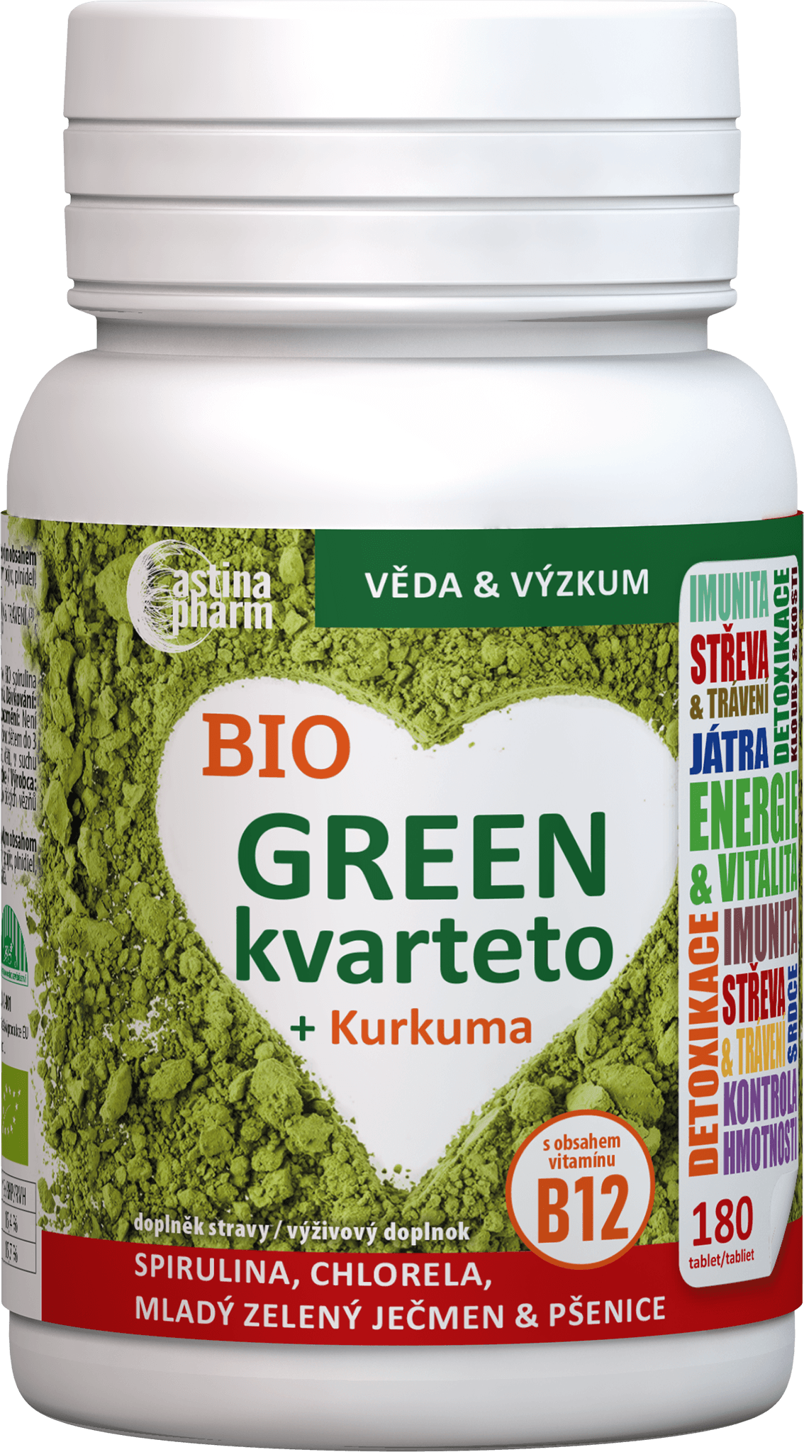 Astina BIO Green kvarteto s kurkumou 180 tablet