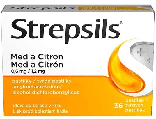 Strepsils med a citron pastilky 36 ks