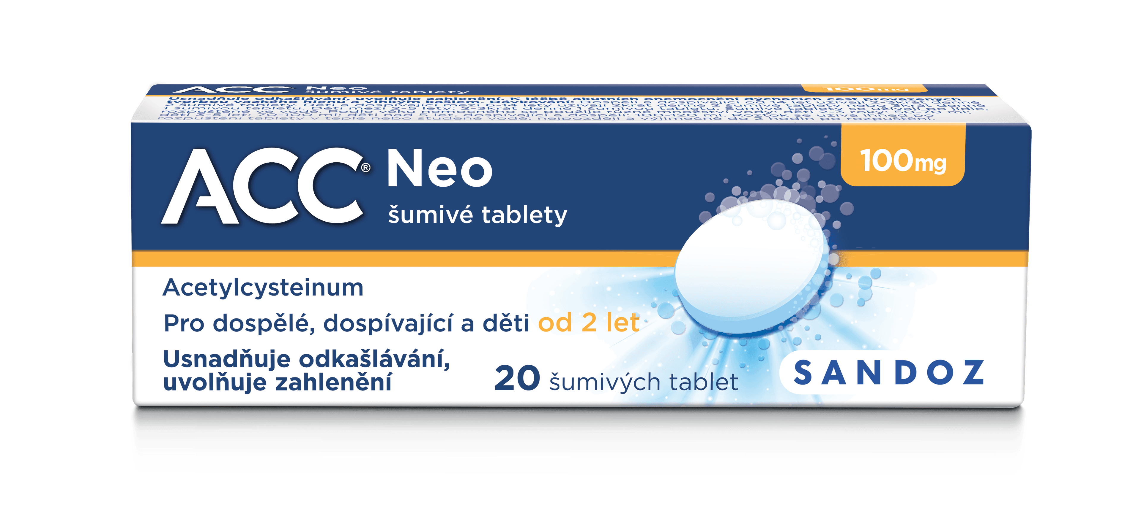 ACC® NEO 100 mg 20 šumivých tablet