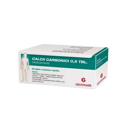 CALCII CARBONICI 0,5 TBL. MEDICAMENTA neobalené tablety 50