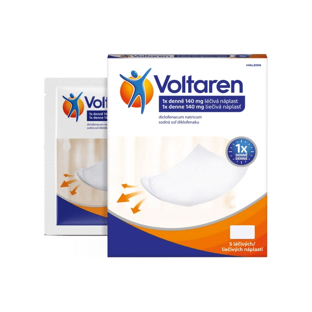 Voltaren 140 mg léčivá náplast proti bolesti 5ks