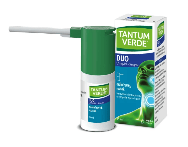 Tantum Verde Duo 1.5mg/ml+5mg/ml orální sprej 15ml